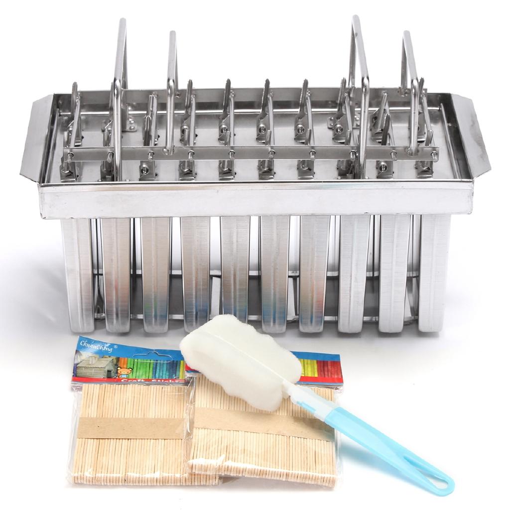 20 шт. Формы для мороженого из нержавеющей стали Машина для приготовления эскимо Форма для мороженого Держатель для палочек Дом Кухня Магазин Мороженица Большая