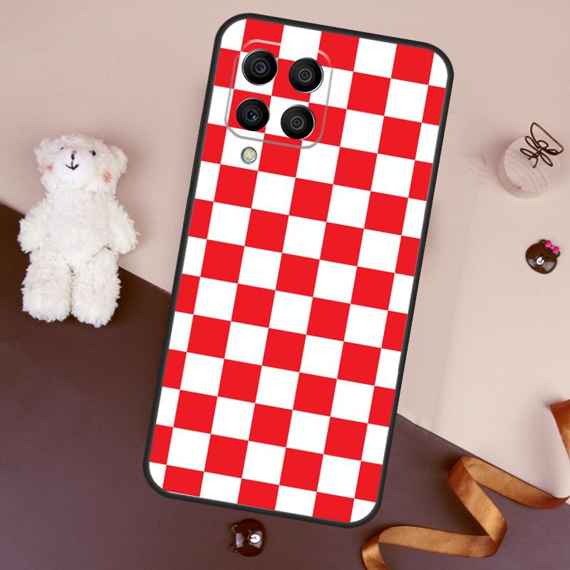 Клетчатый чехол-кейс для Samsung Galaxy M11 M31 M21 M53 M13 M32 M52 M15 M35 M55 M14 M34 M54 M06 M16 M36 M56