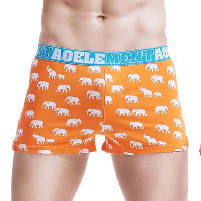 Мужские хлопковые боксеры-брифы средней посадки свободного кроя с принтом животных