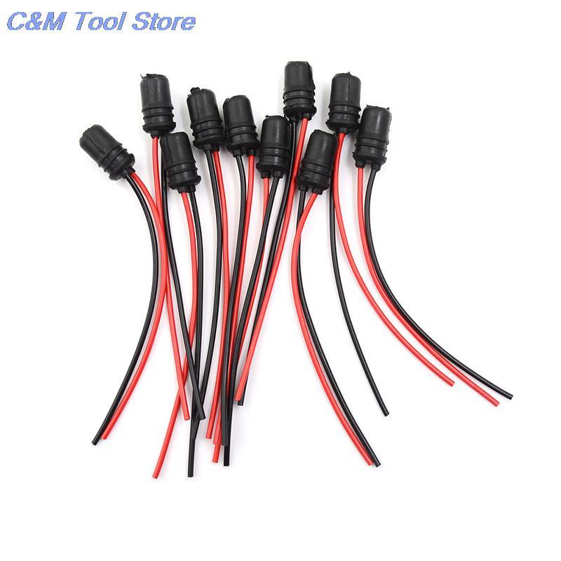 Hot Sale 10Pcs W5W T10 Light Bulb Socket Holder Fit for Cars Trucks Boats Soft Rubber Connector Extension Accessories