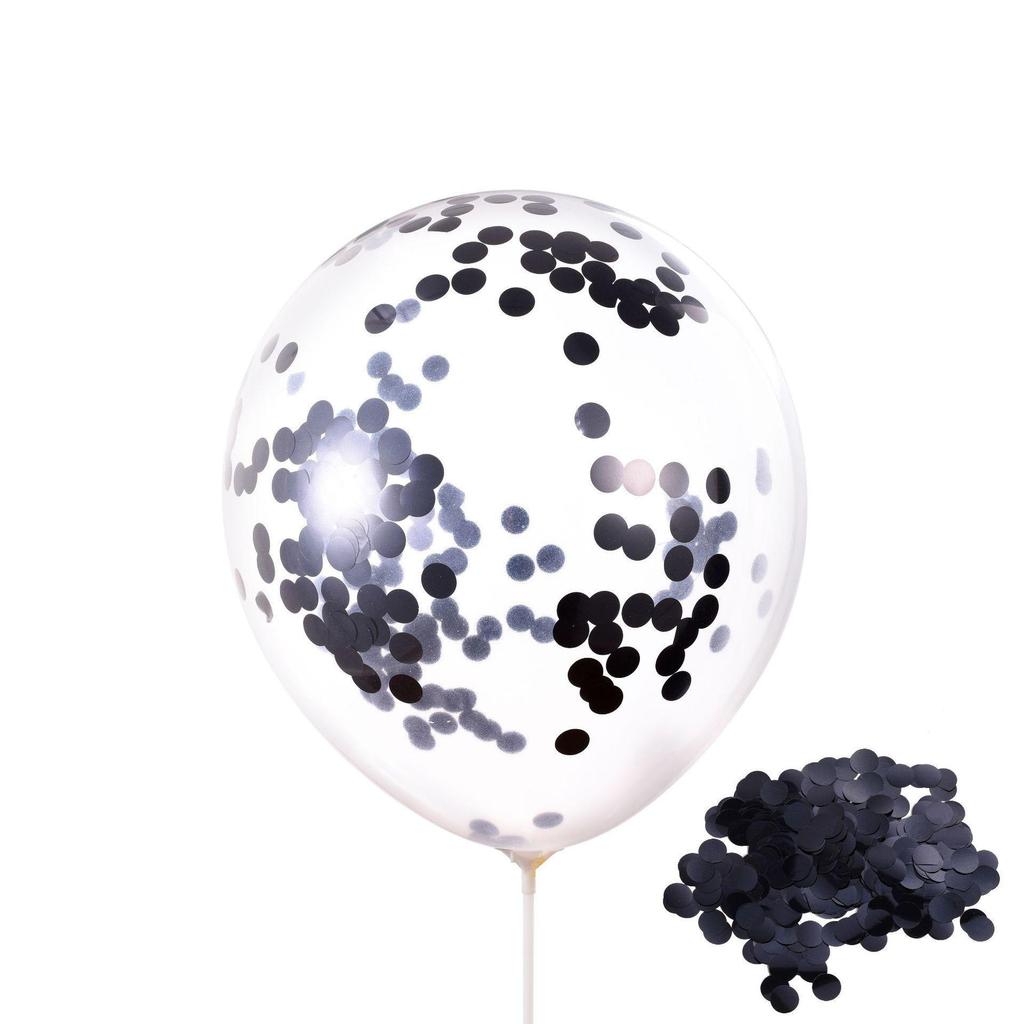 Transparent Sequined Latex Balloons for Parties and Weddings, 2.8g