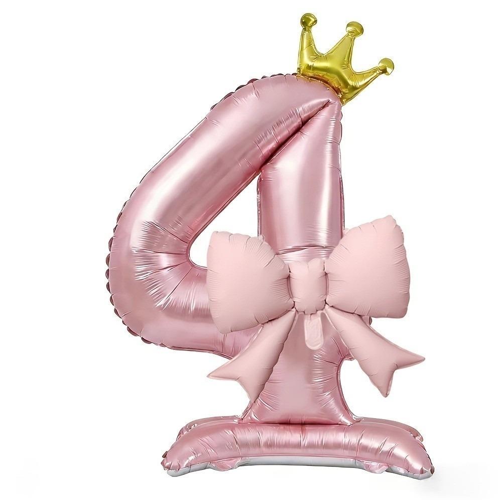 Pink Color Standing Crown Balloons Crown Shape 42 Inch Balloons Birthday Parties