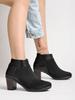 Shoetopia Женские короткие ботильоны на массивном каблуке с нескользящей подошвой, удобные модные ботильоны на щиколотку | Мягкая амортизирующая подошва | Для повседневной носки, вечеринок и зимы