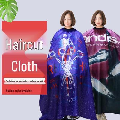 Ретро Полосатый Парикмахерский Пеньюар для Дома и Салона - Очень Большой Фартук для Стилистов