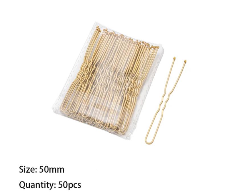 100/50 шт. 50/60 мм Шпильки и заколки для волос U-образной формы для головного убора Женские Девичьи заколки Аксессуары Невеста Свадебное украшение для головы