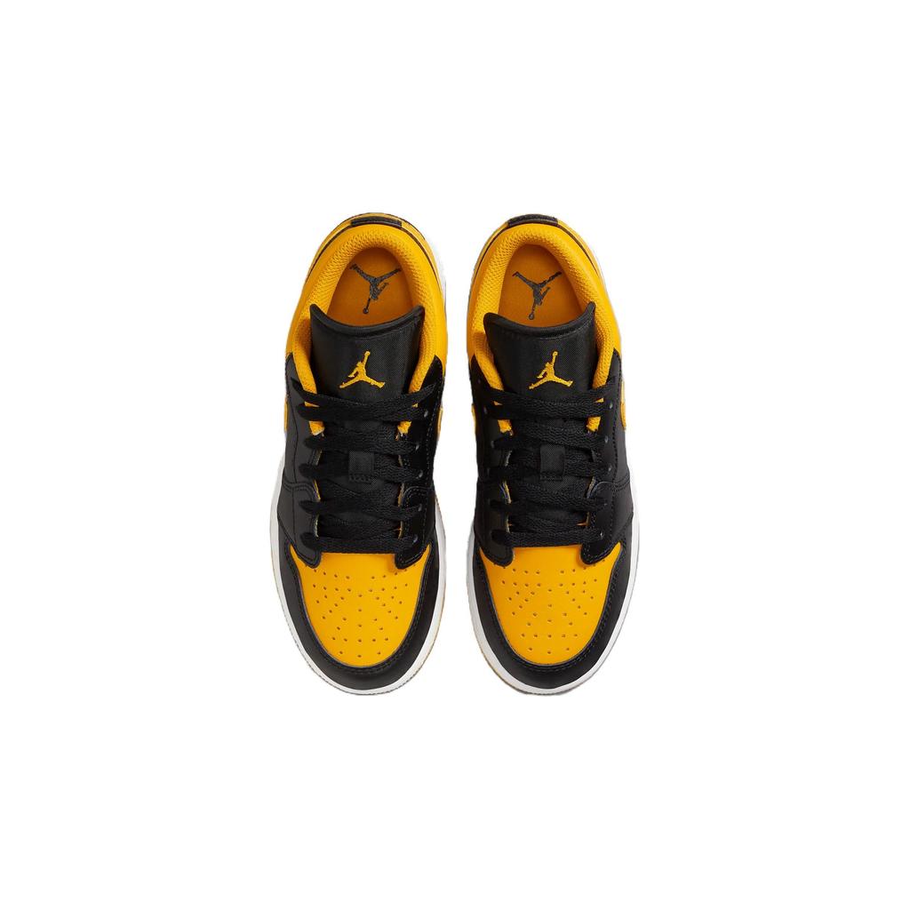 Air Jordan 1 Low GS Yellow Ochre Kids Sneakers Black White 553560-072