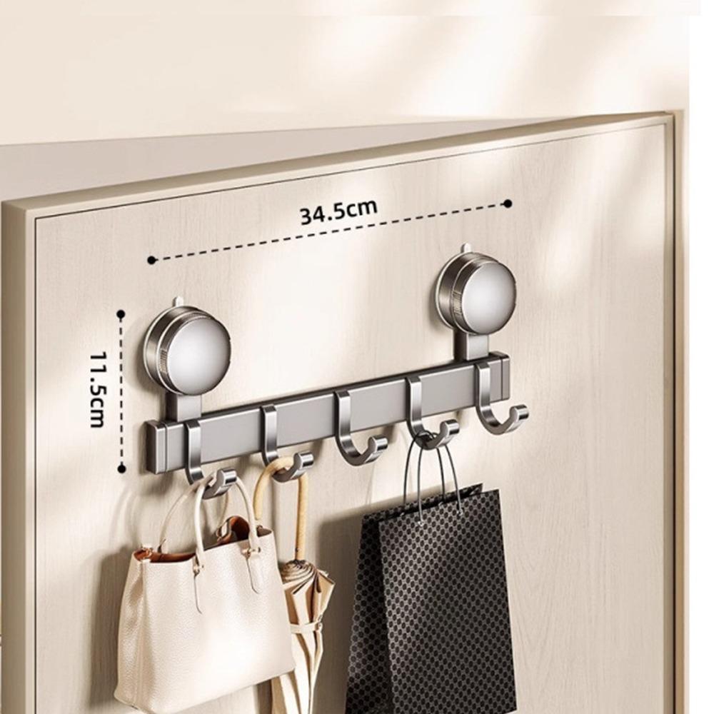 Punch Free Suction Cup Hooks Aluminum Alloy Bathroom Clothes Hooks Creative Towel Key Hangers  Door