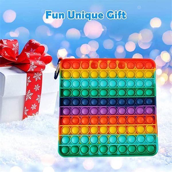 Pop Fidget Reliver Stress Toys Rainbow Push It Bubble Антистрессовые игрушки для взрослых и детей Сенсорная игрушка