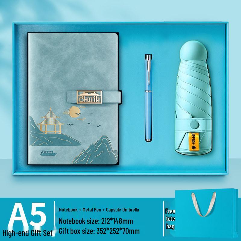 Forbidden City Cultural Notebook & Thermos Gift Set with Custom Logo Pen