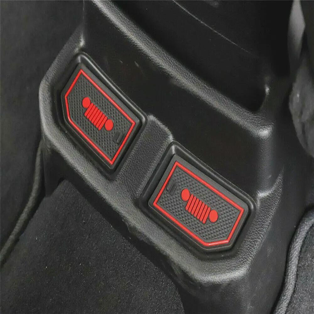 For Jeep Wrangler JL JLU Doormat Accessories from 2018 2019 and 2020 Door Slot Mat Glasses Mat Red