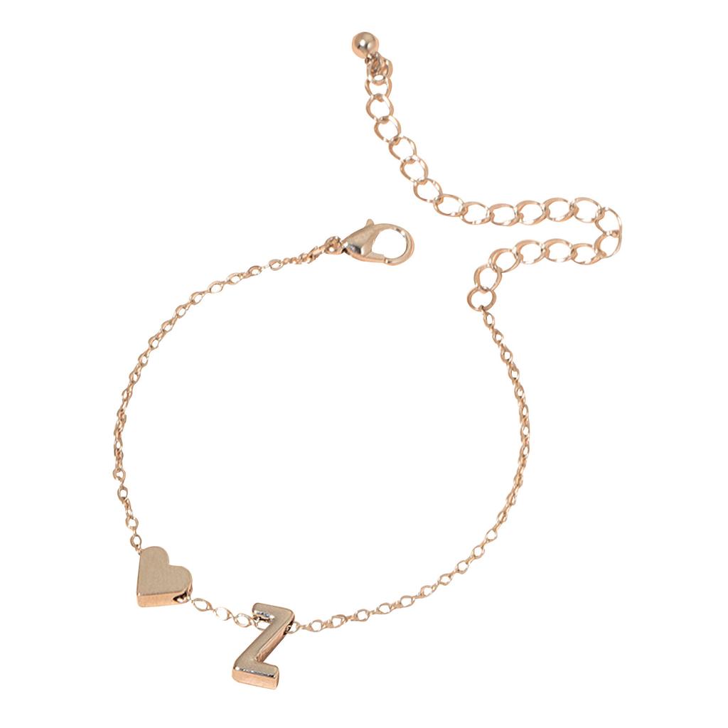 Initial Heart Bracelet Heart Letter Bracelet Personalized Monogram Bracelet 1 Pc