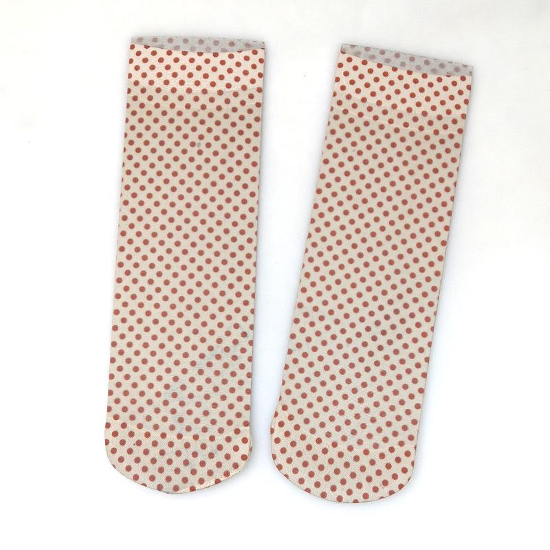 Короткие летние носки в женском стиле с различными милыми узорами