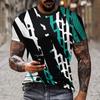 Summer Men's Plus Size T-shirt Cool and Versatile On the Street 3D Printed O-neck Top Retro Hip-hop Short Sleeved Men's Clothing