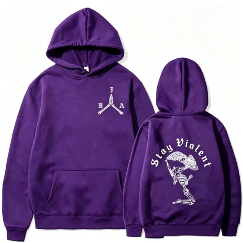 Autumn Men's Women's Hoodies Skeleton Letter Printing Unisex Pullover Long Sleeves Loose Casual Vintage Sweatshirts Unisex Clothing