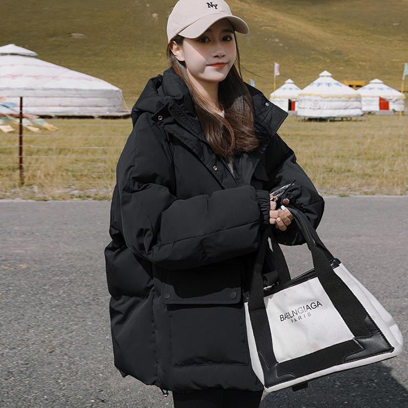 Зимнее женское хлопковое пуховое пальто с капюшоном, теплая утолщенная уличная одежда с капюшоном, женские куртки