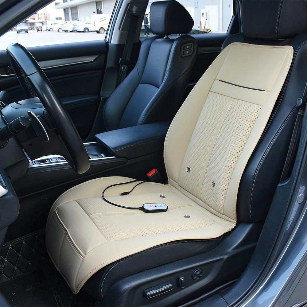 1x 12 В нагреватель и охладитель массажный чехол для сиденья автомобиля с внешним пультом дистанционного управления, вентилируемый вентилятор охлаждения подогрев теплый коврик для сидения