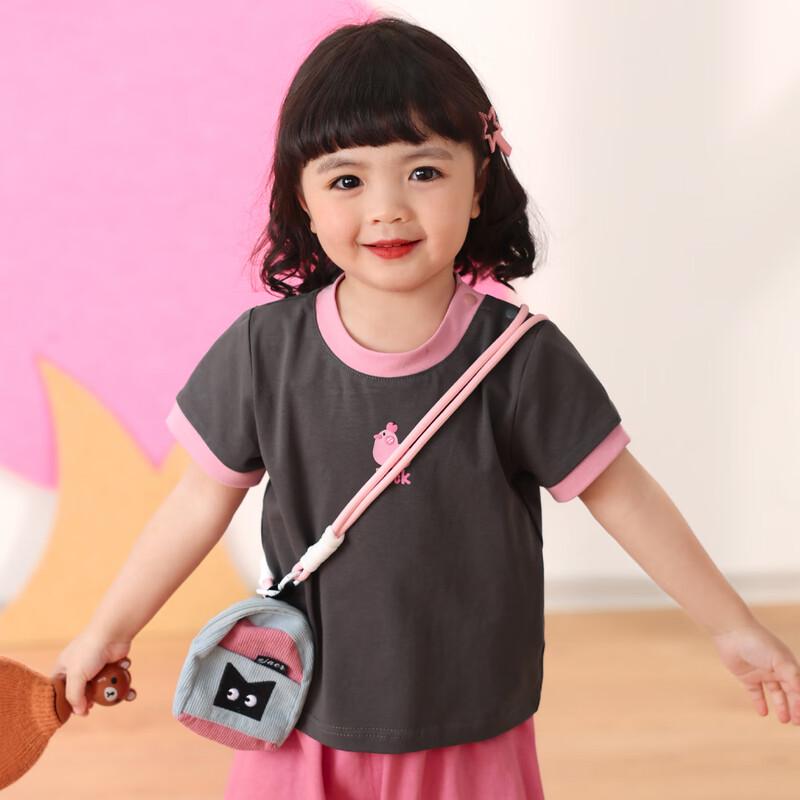 LUSON Baby Girl's Summer Round Neck Short Sleeve T-Shirt