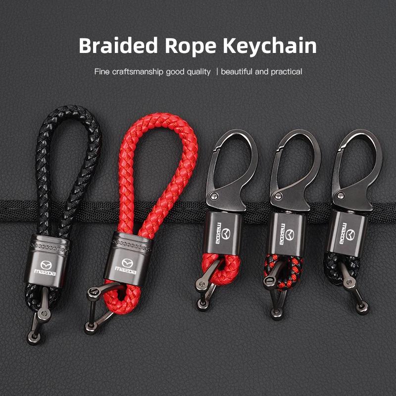 2025 Hot Car Logo Keychain Alloy Lanyard Keyring Accessories For Mazda 2 6 3 CX5 CX80 CX70 CX90 MX30 CX60 CX50 CX30 BT50 e-TPV C