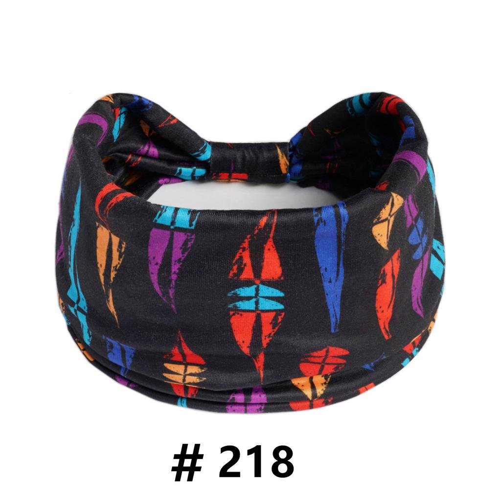 Boho Headbands Wide Knot Hair Scarf Floral Printed Hairband Elastic Turban Headwrap Stretch Head Bands Bandana Fashion Hair Accessories for Women