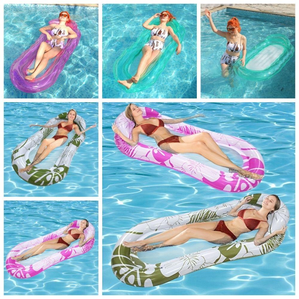 Air Mattresses Foldable Water Hammock PVC Inflatable Water Hammock Inflatable Floating Row  Adult