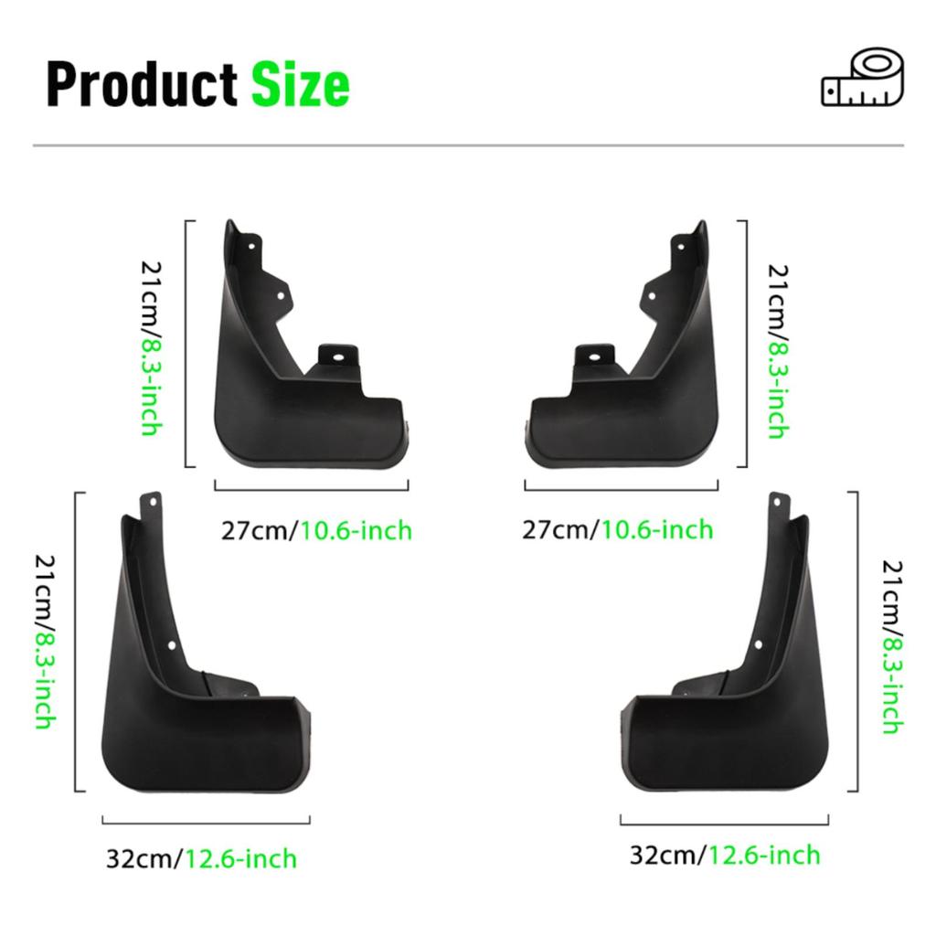 4PCS Car Mud Flaps Splash Guards Mudguards Car Mud Flaps Compatible with Jetour X90PLUS 2020 2021 2022 2023 2024