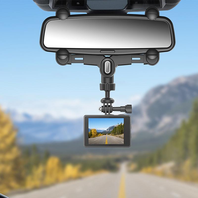 Автомобильное крепление для спортивной экшн-камеры, антивибрационный кронштейн для крепления на автомобиль, держатель для зеркала заднего вида, аксессуары для салона автомобиля