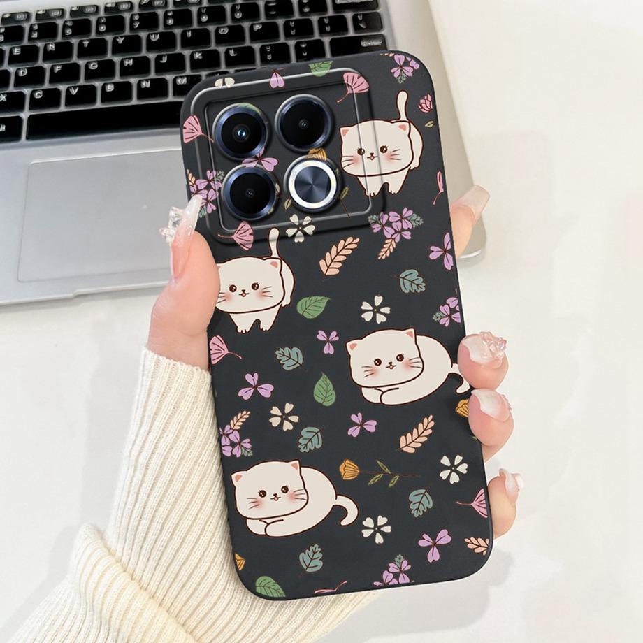 For Infinix Note 40 5G X6852 Phone Case Silicone Soft Back Cover For Infinix Note40 X6851 Bumper Dragon Cat Flower Butterfly Bag