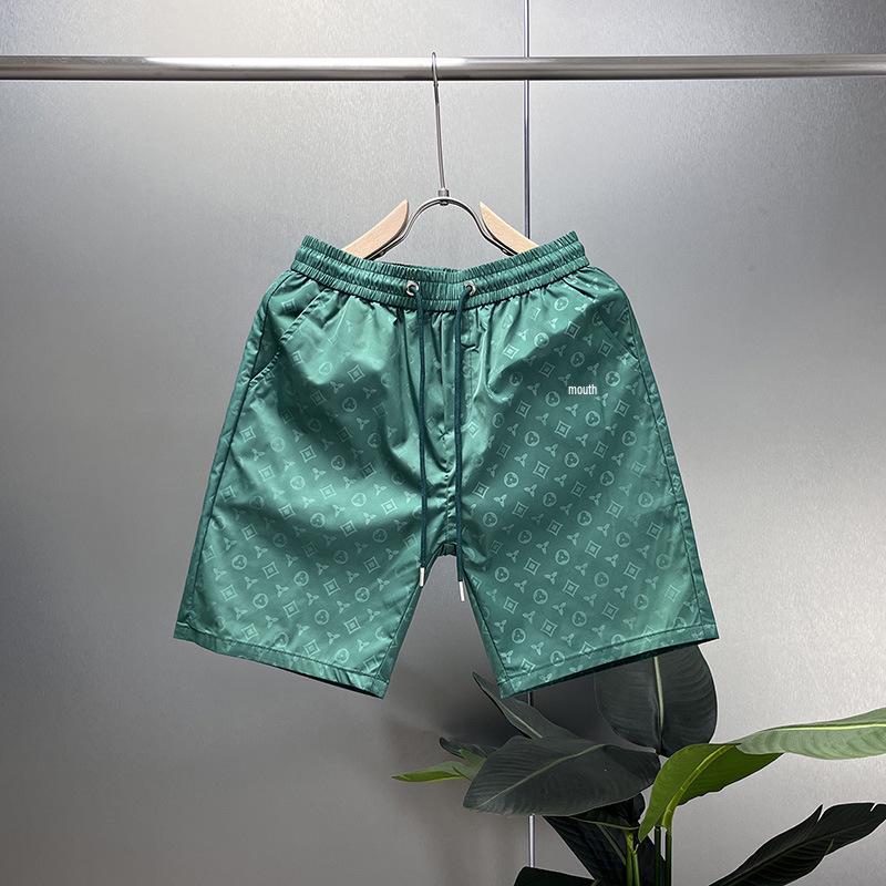 Мужские летние быстросохнущие пляжные шорты из ледяного шелка с принтом - Дышащие, Повседневные, Модные