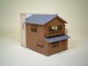 Бумажный макет Sankei Scenery Corner Серия 1/87 Магазин-2 MK05-06