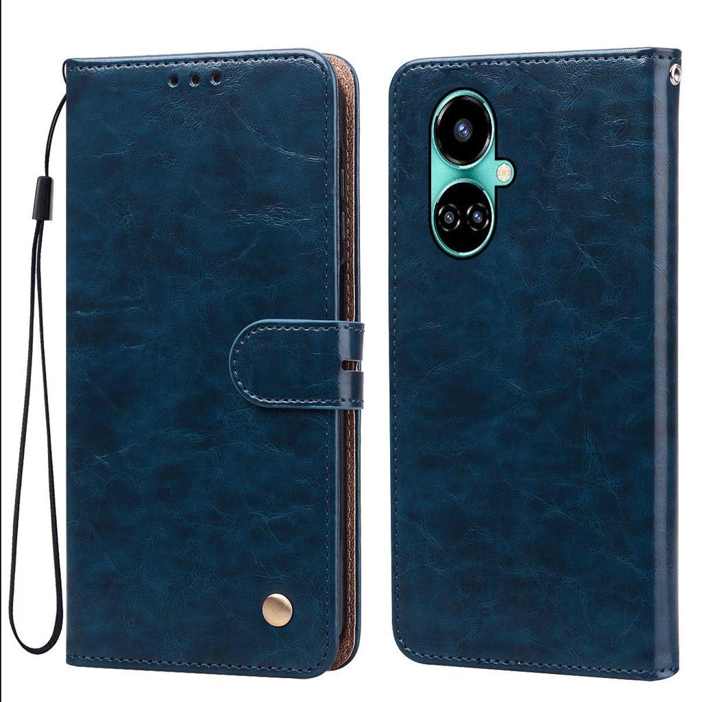 Винтажный чехол-бумажник с текстурой Crazy Horse из ПУ-кожи для TECNO CAMON 19 4G 5G, 19 Neo, с держателем для карт, подставкой, противоударный защитный чехол