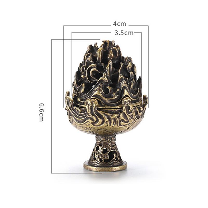 Retro Alloy Censer Burner Mini Ornaments Chinese Ancient Censer Tea Desk Decor