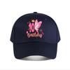th Birthday Pink Butterfly Crown Glitter Baseball Cap Fashion Unisex Sunhat Womens Outdoor Sports