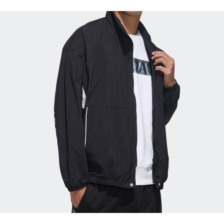 adidas Тканая куртка с воротником-стойкой на молнии Мужские куртки черные FM5455