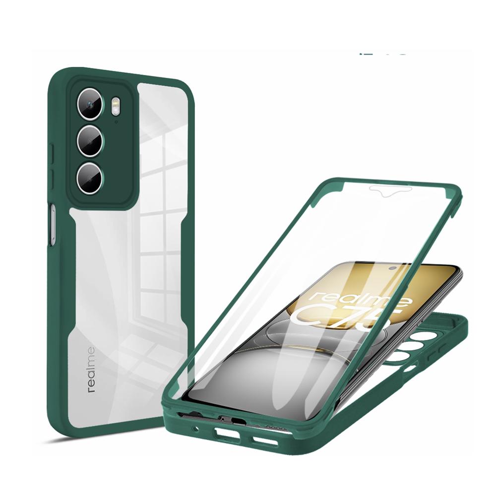 Чехол 360 градусов для Realme C71 C75 C85 14T 8 9 14 15 Pro Plus 5G 6 C21Y C25Y Note 70 Со встроенной защитой экрана Полное покрытие корпуса
