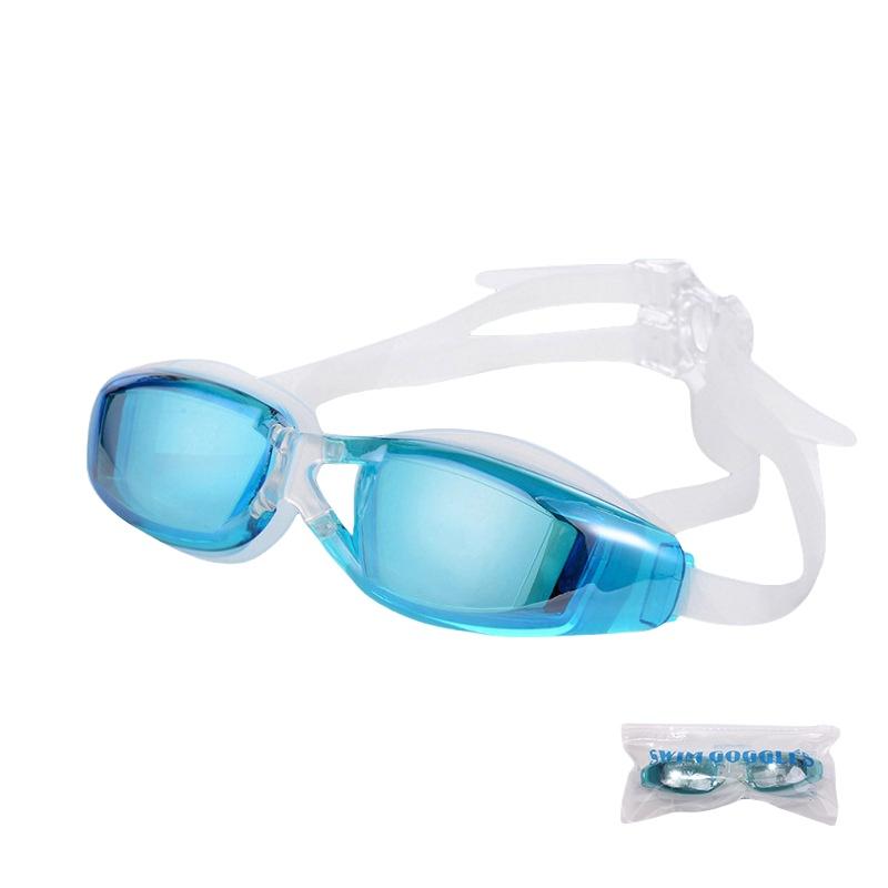Очки для плавания с большой оправой для мужчин и женщин с защитой от ультрафиолета, противотуманными водонепроницаемыми линзами, очки для водных видов спорта, плавания в бассейне