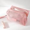 Square Transparent Mesh Cosmetic Bag Lightweight Storage Toiletry Bag  Camping
