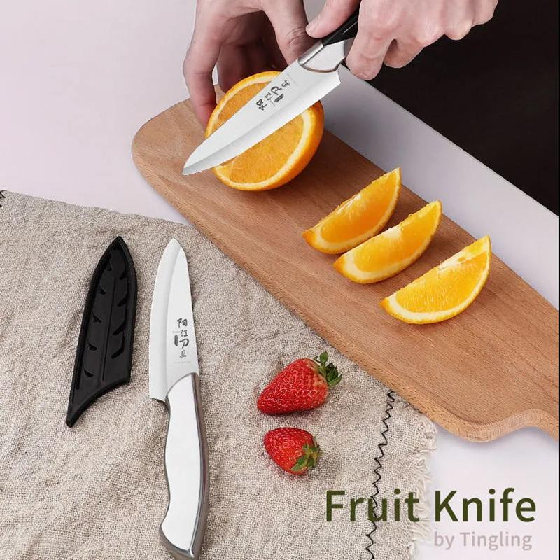 Stainless Steel Fruit Knife Kitchen Paring Cutter Cleaver Fishing Knives Vegetables Peeler BBQ Camping Tools