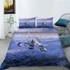 3D Aircraft Bedding Set, Transportation Tools, Quilts, Pillowcases, 2/3 Pieces, DE135 * 200, Boys' Room, Full Size, Soft, Zippered Bedroom Decoration