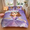Princess Sofia'S Dress Print 3Pcs Bedding Setduvet Cover With 2 Bedropillowcase Home Birthday Gift