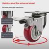 Medium 304 Stainless Steel Silent Caster Wheels with Brakes - Available In 3", 4", and 5" Sizes (Anti-Rust & Labor-Saving)