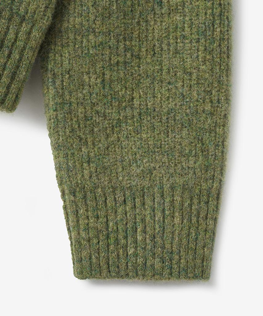 BLOND9 Wool Blended Rib Knit_Green
