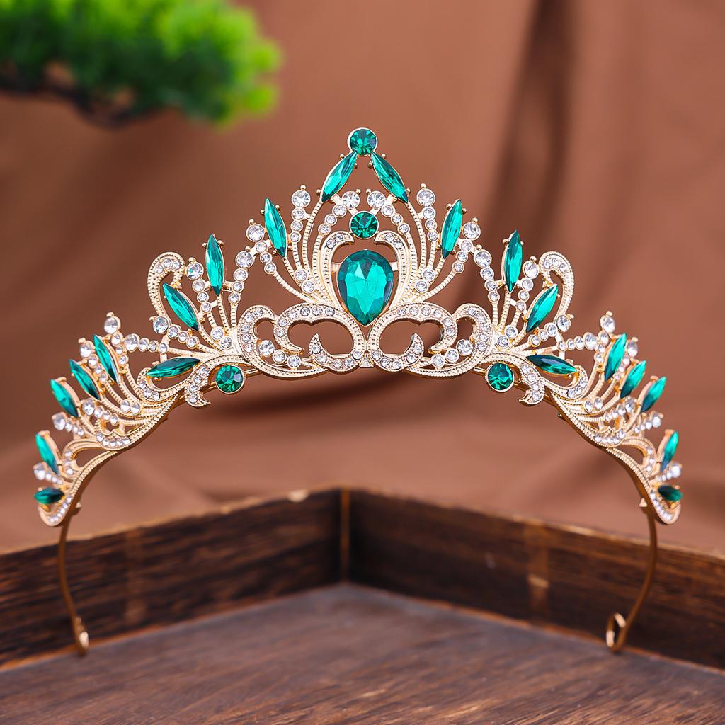 European Baroque Retro Rhinestone Luxurious Bride's Crown Headwear Wedding Dress Princess Hair Crown Dress Accessories
