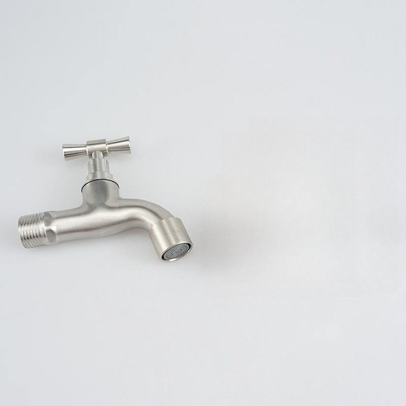G1/2'' Смеситель для ванны и стиральной машины из нержавеющей стали 304 с матовой поверхностью, смеситель для холодной воды, настенный, для улицы, сада