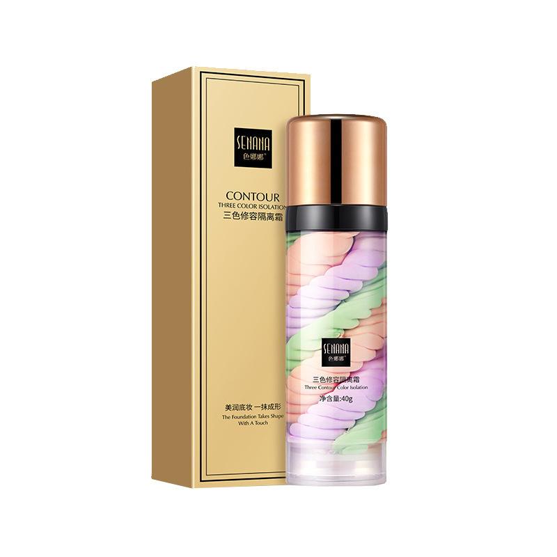 3 Color Isolation Cream Face Makeup Base Cream 40g Lasting Moisturizing Waterproof Oil-controlling Delicate Moisturizing and Brightening Skin Tone