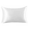 Pillowcase Pillow Cushion Cover with Zipper Solid Color Friendly To Skin Wear Resistant Washable Easy-care Faux Silk Cushion Case Pillowslip