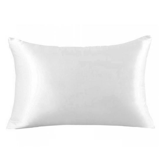 Pillowcase Pillow Cushion Cover with Zipper Solid Color Friendly To Skin Wear Resistant Washable Easy-care Faux Silk Cushion Case Pillowslip