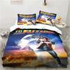 Back To The Future Classic Movie Retro Bedding Set Bed Three Piece Set Single Double Bed Queen Size King Quilt Cover Boy Gift