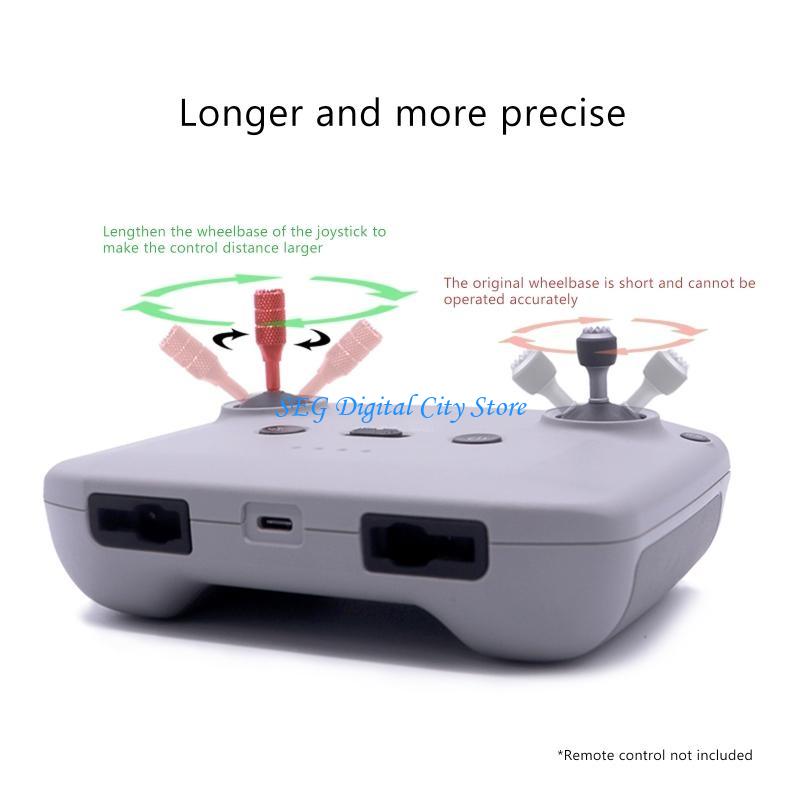 U75B 2x For Mini 3 Mini 2/for Mavic 3/for Mavic Air 2/2S Remote Controller Extended Joystick Aluminum Thumb