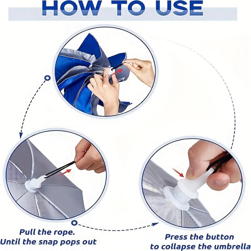 1шт двухслойный большой зонт шляпа, регулируемый головной зонт, для гольфа, спорта, рыбалки, кемпинга, садоводства, пляжа