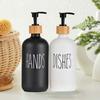 500ml Dish Soap Dispenser Set for Kitchen Sink Hands Soap Dishes Detergent Storage Bottle Refillable Bottles Black/white